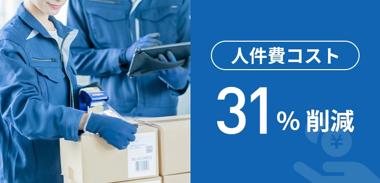 人件費コスト31%削減